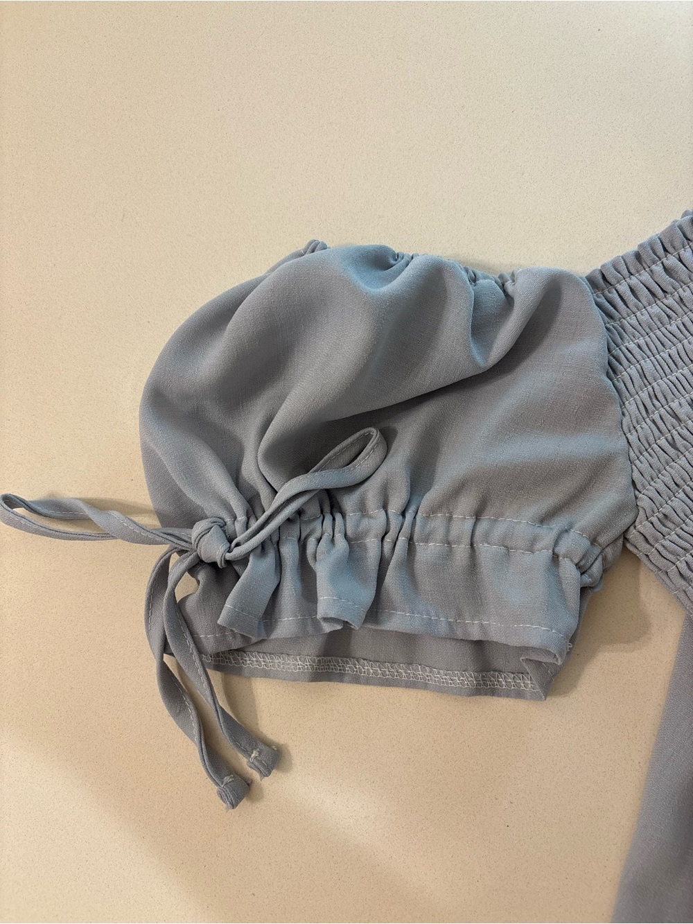 Light Blue Ruffle Sleeve Mini Dress - Picture 2 of 8
